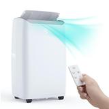 Towallmark 12 000 BTU Portable Room Air Conditioners with Multi-Speed Fan Dehumidifier Mode Easy-to-Clean Washable Filter in White