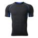 WUWUQF Mens T Shirt Men s Compression Shirts Short Sleeve Athletic Tops Cool Dry Workout T Shirts Workout Shirts for Men Blue