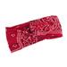 Mifelio Bandana Headbands for Women Band Headband Women Turban Hair Elastic Yoga Sport Floral Knotted Headband Hair Accessories for Women Red One Size