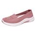 VBARHMQRT Womens Sandals Dressy Flat Arch Support Single Shoes Slip On Fly Woven Mesh Casual Shoes Tennis Walking Breathable Sneakers Fashion Sneakers Barefoot Sandals Women Wide Toe Box