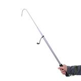 120cm Fishing Gaff Telescopic Fish Gaff with Stainless Spear Gaff Hook of Saltwater Offshore Ice Tool Aluminium Pole EVA Handle (Silver)