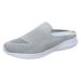 Fauean Womens Sneakers Casual Mesh Breathable Non Slip Soft Sole Tennis Shoes Daily Wear Grey Size 37