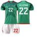 Mens/Kids 2022 Soccer Game Mexico Soccer Fans #22 Jerseys Soccer Team Shirts