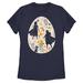 Women's Mad Engine Navy Frozen Elsa, Anna & Olaf Egg Graphic T-Shirt