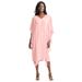 Plus Size Women's Georgette Crepe Sleeve Dress by Jessica London in Soft Blush (Size 24 W)