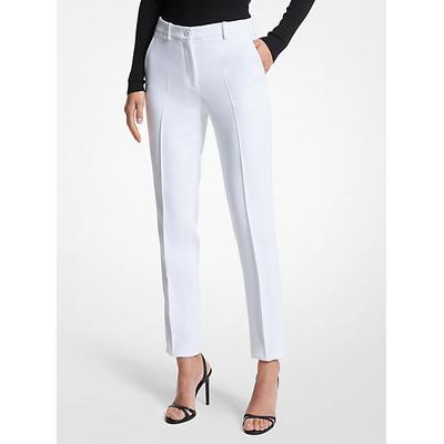 Michael Kors Samantha Double Crepe Sablé Pants White 12