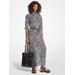 Michael Kors Zebra Print Organic Cotton Lawn Shirtdress Black L