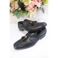 Gucci Shoes | Mens Gucci Bamboo Black Leather Loafer 170312 Flats 40e Us 9 (800 | Color: Black | Size: 9