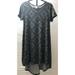 Lularoe Dresses | Lularoe Carly Dress Women Xs Black Geo Print Short Sleeve Swing Hi Low Flowy | Color: Black | Size: Xs