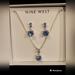 Nine West Jewelry | Necklace And Earring Set | Color: Blue | Size: Os