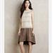 Anthropologie Skirts | Hd In Paris Anthropologie Metallic Gold Bronze Asymmetrical Hem Skirt Size L | Color: Brown/Gold | Size: L