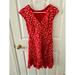 J. Crew Dresses | J Crew 00 Floral Faux Wrap Dress | Color: Red | Size: 00