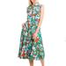 J. Crew Dresses | J.Crew Ladies Sleeveless Floral Dress Size 6 Never Worn Without Tags | Color: Green/Pink | Size: 6