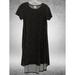 Lularoe Dresses | Lularoe Black Short Sleeve Carly Shirt Dress With Arrow Print Front Pocket Sz Xs | Color: Black | Size: Xs