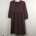 Madewell Dresses | Madewell Dress 00 Lightspun Button Front Midi V Neck Cotton Gauze Cottagecore | Color: Red | Size: 00