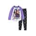 Disney Pajamas | Disney Descendants Mal & Evie Long Sleeve Raglan Top Pant Pajama Set Size 8 | Color: Black/Purple | Size: 8g