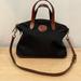 Dooney & Bourke Bags | Dooney & Bourke Small Gabriella Satchel Shoulder Bag Black Canvas Leather Trim | Color: Black/Brown | Size: Os