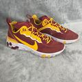 Nike Shoes | Nike React Element 55 Usc Trojans Ncaa Sneakers Ck4853-600 Size Mens 6 | Color: Red | Size: 6