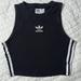 Adidas Tops | Adidas Xs Cropped Tank Black White Womans Workout Training Athletic Classic | Color: Black/White | Size: Xs