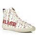 Gucci Shoes | Gucci "Blind For Love" Floral Print Feline Tiger High Top Sneakers | Color: Cream/Pink | Size: 7