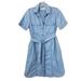 Madewell Dresses | Madewell Denim Seamed Courier Tie Waist Shirtdress Chambray Button Front Dress | Color: Blue | Size: Xxs