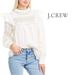 J. Crew Tops | J.Crew Crocheted Lace Ruffle Embroidery Top Blouse Shirt Ivory Size M | Color: White | Size: M