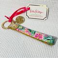 Lilly Pulitzer Accessories | Lilly Pulitzer Durable Leatherette Strap Key Chain, Slathouse | Color: Blue/Pink | Size: Os