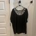 Torrid Tops | Euc Torrid Size 2x Sheer Black Lattice Weave Woven Shirt Top Blouse Plus Size | Color: Black | Size: 2x