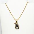 Disney Jewelry | Necklace Oogie Boogie Man Nightmare Before Christmas Gold Tone White Crystal | Color: Gold/White | Size: Os