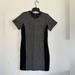 J. Crew Dresses | J Crew Womens Wool Houndstooth Dress, Leather Trim, Career, Panal, Size 4 | Color: Black/Gray | Size: 4