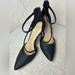 Jessica Simpson Shoes | Jessica Simpson Women's Black Snake Synthetic Leather Ankle Strap Pumpsz 7.5 | Color: Black | Size: 7.5