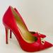 Michael Kors Shoes | Michael Kors Stilettos In Firehouse Red! Never Worn. | Color: Red | Size: 7.5