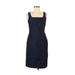 Banana Republic Cocktail Dress - Party Square Sleeveless: Blue Dresses - Women's Size 8