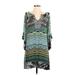 Diane von Furstenberg Casual Dress: Teal Dresses - Women's Size 0