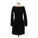 Shoshanna Casual Dress - Sheath Crew Neck Long sleeves: Black Solid Dresses - Women's Size 2