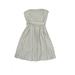 Banana Republic Cocktail Dress - A-Line: Gray Solid Dresses - Women's Size 2 Petite