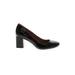 Calvin Klein Heels: Slip On Chunky Heel Classic Black Print Shoes - Women's Size 8 - Almond Toe