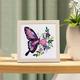 Beginner Embroidery Kit 3-Pack - Butterfly Cross Stitch Starter Set with Patterns, Detailed Instructions, DIY Arts & Crafts Project