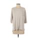 Chelsea & Theodore Short Sleeve Top Ivory Crew Neck Tops - Women's Size Small