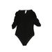 H&M Bodysuit: Off The Shoulder Off Shoulder Black Solid Tops - Women's Size Medium