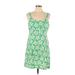 Holiday by Emma Mulholland Casual Dress - Mini Scoop Neck Sleeveless: Green Floral Dresses - New - Women's Size Large