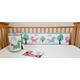 AiRoya Breathable Mesh Cot Bumper for 2-Sided Cot and Cotbed with Solid Ends, BS EN 16780 Safety Compliance (Unicorn Print)