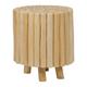 Meubletmoi - Tabouret / Table d'appoint d. 40 cm en bois de teck naturel - dawson