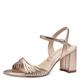 Tamaris Damen Sandalen mit Absatz Blockabsatz; ROSE GOLD/metallic; 40 EU