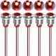 Jusch - 5pcs 12mm 12/24VDC led Métal Indicateur - Lumière éTanche Signal Lampe Pilote Tableau de