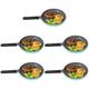 UPKOCH 5pcs Dollhouse Frying Pan Fake Food Realistic Steak Accessories Food Pans Toy Realistic Food Model Toy Food for Kids Kitchen Pretend Food Toy Play Food Photo Ob11 Ornaments Resin