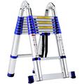 ELzEy 5m 6m 7m 8m Tallest Telescopic Ladder A Frame Retractable Ladder, Mighty Compact Collapsible Telescopic Extension Ladders for Outdoor Building Maintenance (Size : 3.6m+3.6m/11.8 ft Full moon