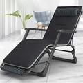 ELzEy Portable Folding Cot Oxcloth Recliner Bed Accompanying Bed for Office Cotton Beach and Pool Lounger/Black/4D Full moon