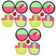 HEMOTON 6 Sets Sticky Ball Catch Bat Game Catch Paddle Game Throw Paddles Ball Kids Playset Backyard Game Tennis Balls for Kids Childrens Toys Throw Catch Game Puzzle Sucker Ball Plastic