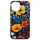 Hülle für iPhone 12 mini Skurrile Wildblumenwiese-Skizze